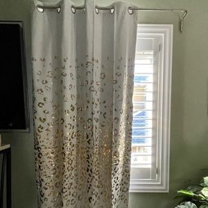 NEW Total Blackout Window Panel Curtain Lillie Metallic Leopard Animal Print